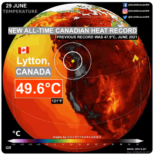 Rekord temperatury w Kanadzie 