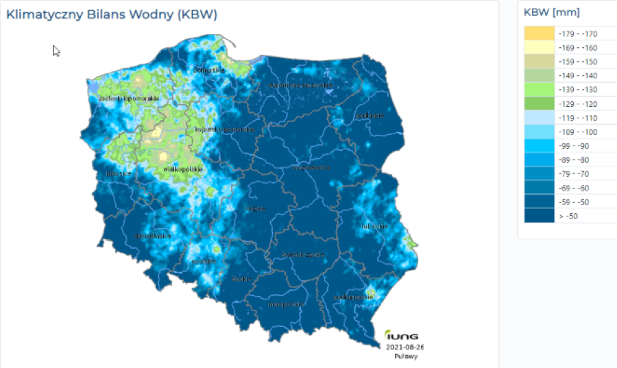 Mapa suszy w Polsce 