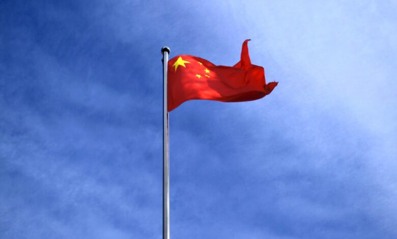 Obrazek przedstawiający flagę w Chinach.