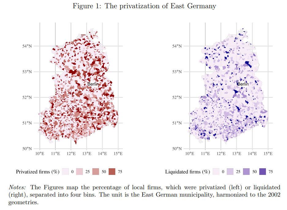 Prywatyzacja w Niemczech w zależności od gminy