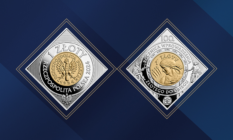 Srebrna moneta kolekcjonerska o nominale 1 zł – „100. rocznica wprowadzenia złotego do obiegu”.